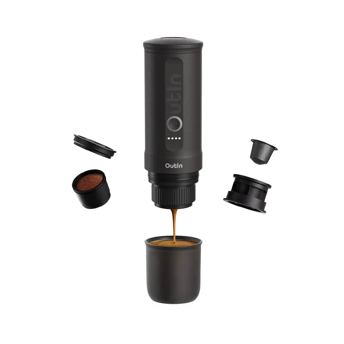 OutIn Nano Portable Electric Espresso Machine, Space Grey