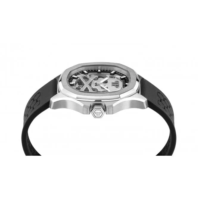 Philipp Plein Gents Skeleton Spectre Silver Watch PWRAA0123