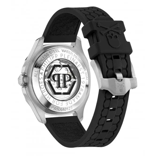 Philipp Plein Gents Skeleton Spectre Silver Watch PWRAA0123