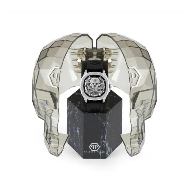 Philipp Plein Gents Skeleton Spectre Silver Watch PWRAA0123