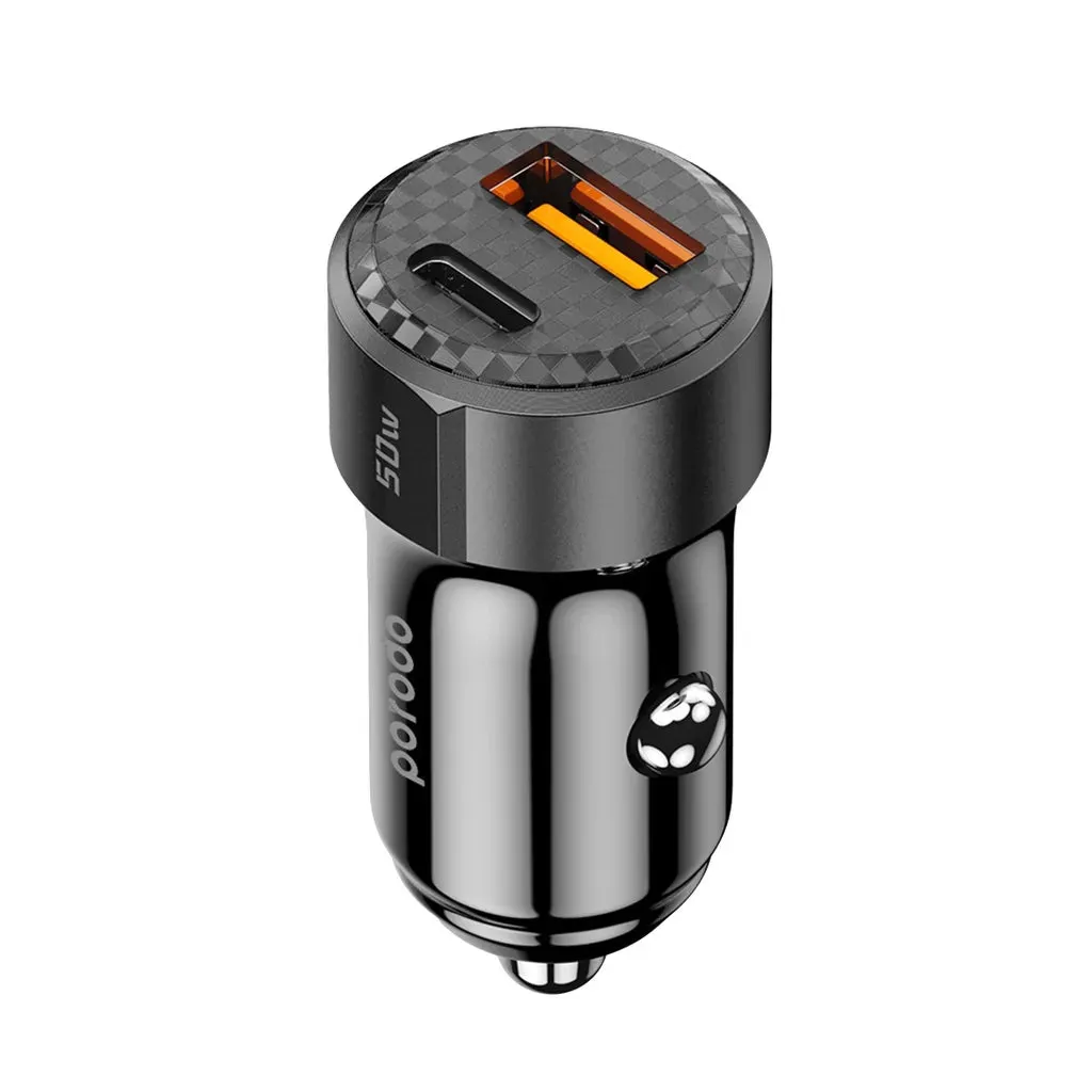 Porodo 50w dual output car charger