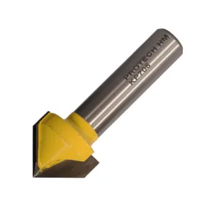 Pro-Tech | Router Bit V-Groove 1" 90º 1/2" Shank