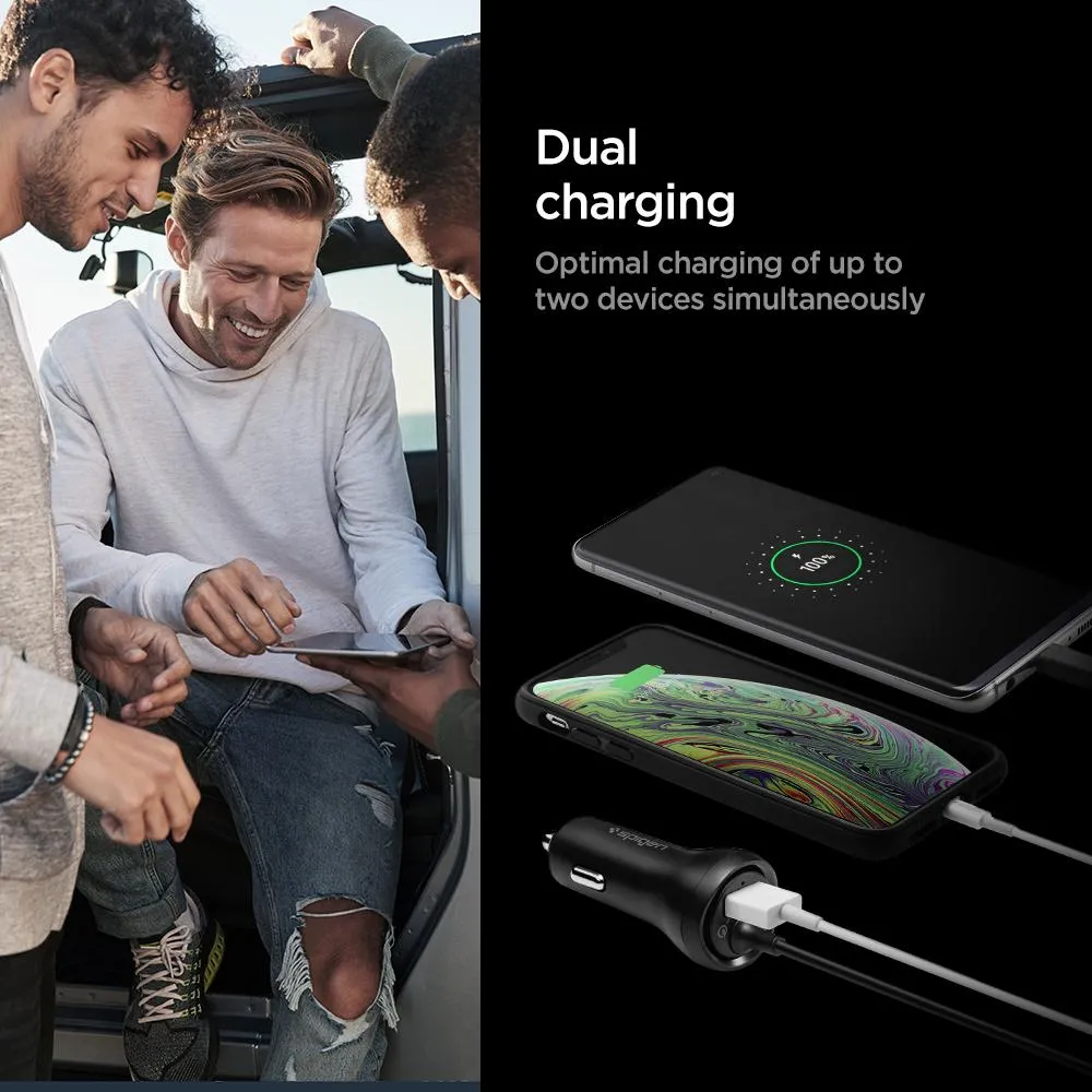 Qualcomm Quick Charge 3.0 Built-in USB-C Car Charger