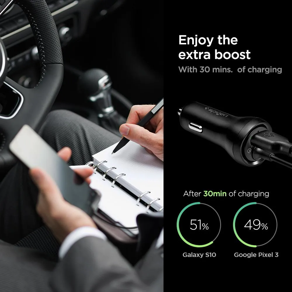 Qualcomm Quick Charge 3.0 Built-in USB-C Car Charger