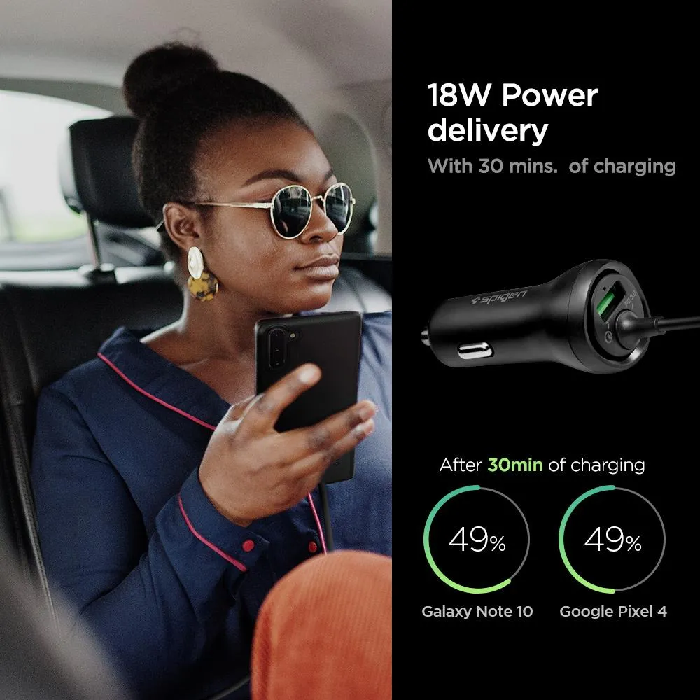 Qualcomm Quick Charge 3.0 Built-in USB-C Car Charger