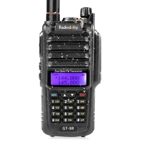 Radioddity GT-9R Dual Band Radio | 5W | IP67 Waterproof | 2000mAh | Customized EU Frequency