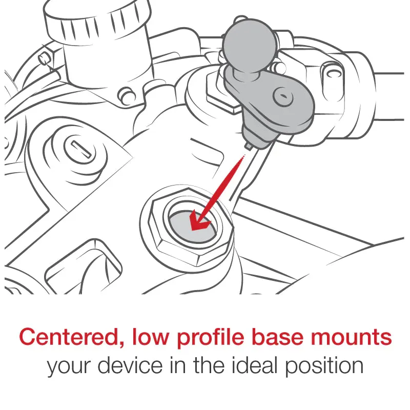 RAM Fork Stem Mount with Double Arm & Universal RAM® X-Grip® Phone Cradle (RAM-B-176-A-UN10U)