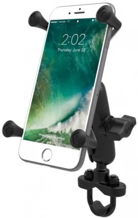 RAM Mount Handlebar U-Bolt Mount with Universal RAM® X-Grip® Large Phone/Phablet Cradle