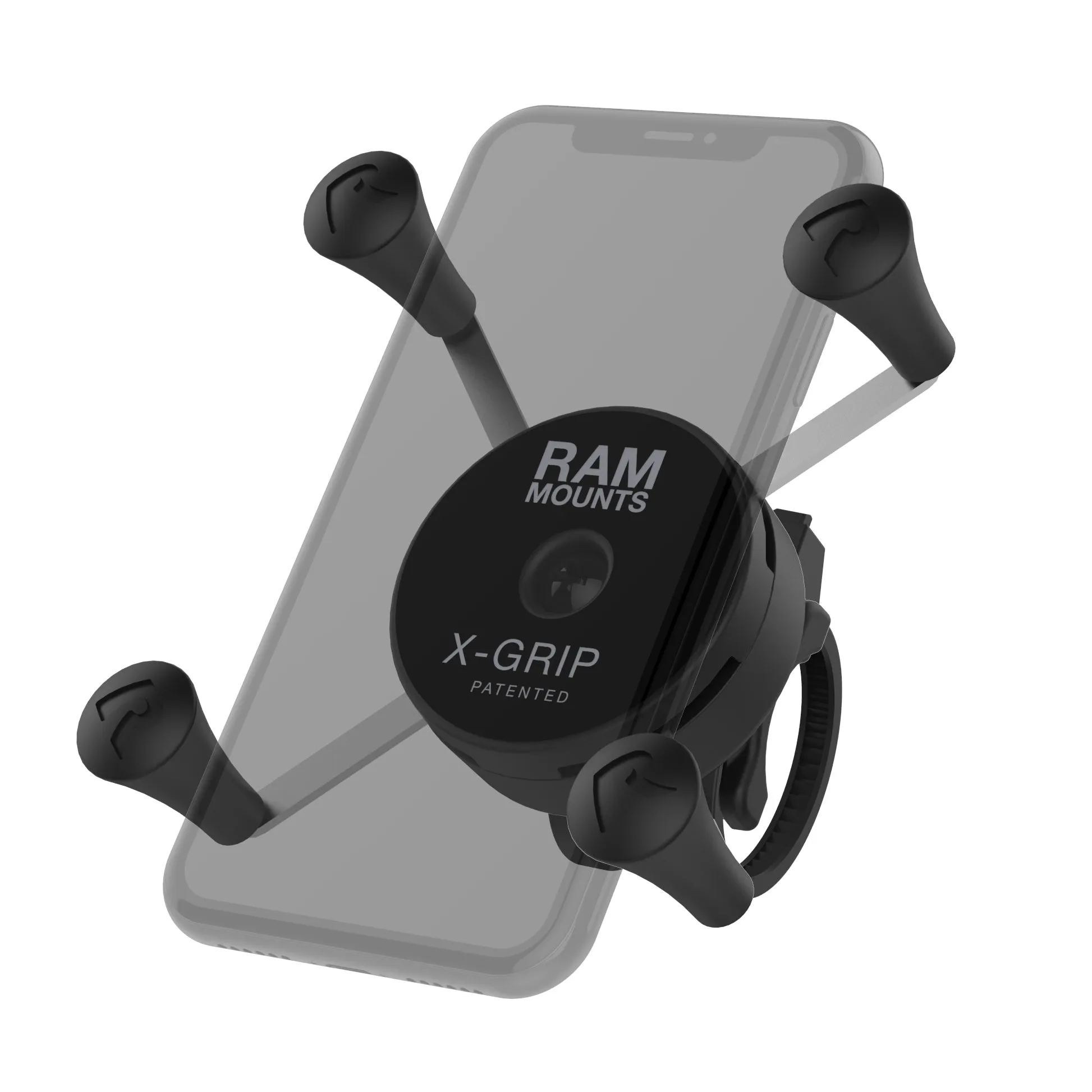 RAM® X-Grip® Phone Mount with Low-Profile Zip Tie Handlebar Base