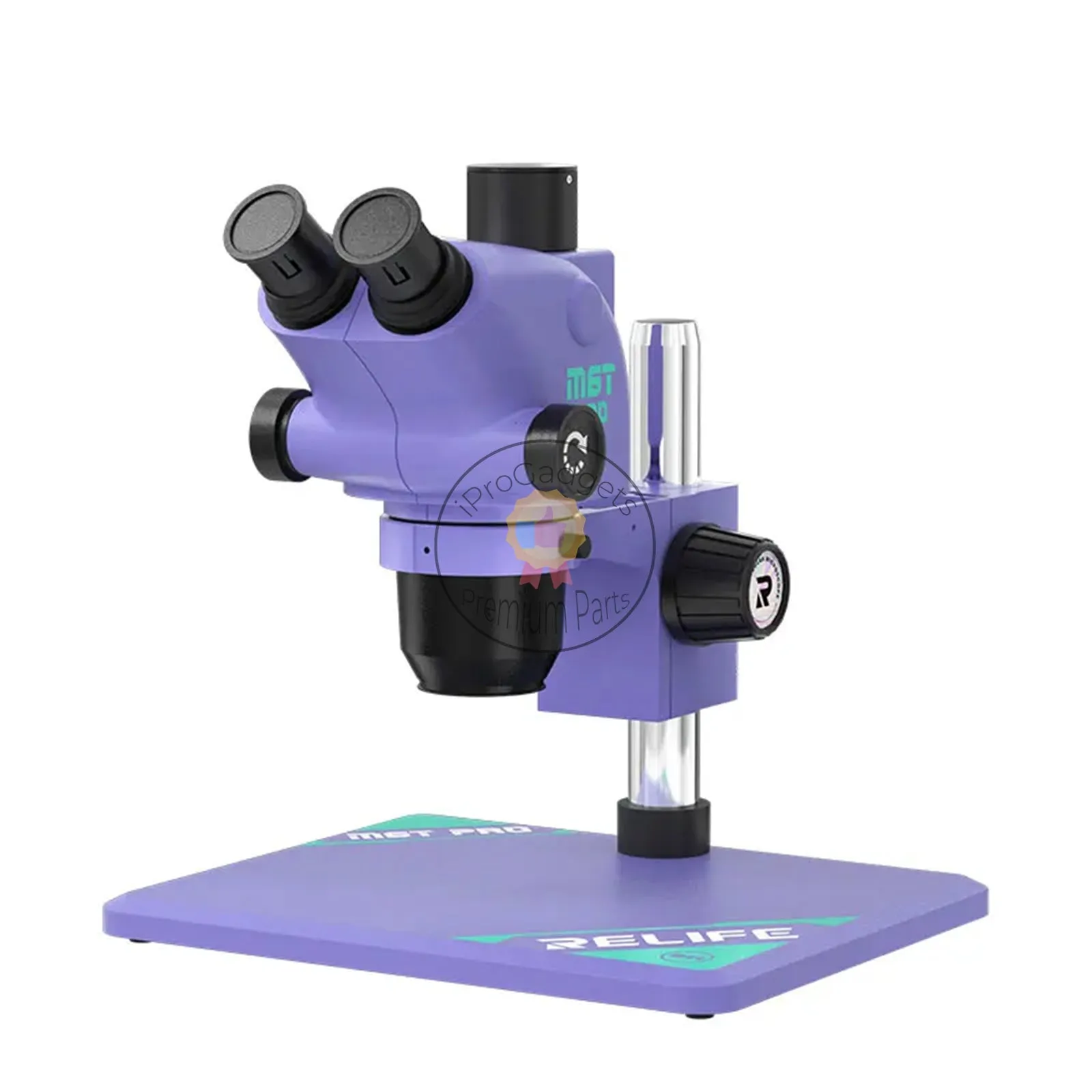 Relife RL-M6T Pro-B11 Trinocular HD Stereo Microscope 6.5X-65X Continuous Zoom With Ring LED Light for Mobile Phone Repair ﻿