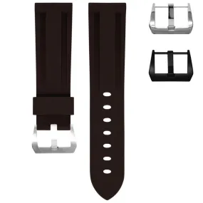 RUBBER STRAP FOR BREITLING COLT - ESPRESSO BROWN