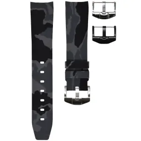 RUBBER STRAP FOR OMEGA SPEEDMASTER - GRAPHITE CAMO