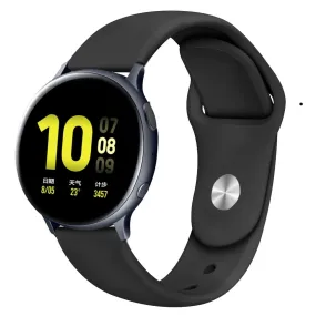 Samsung Galaxy Watch 4 40mm 44mm/Classic/Active 2 40mm 44mm/Galaxy Watch 3 41mm | 20mm Silicone Watch Band  | Black