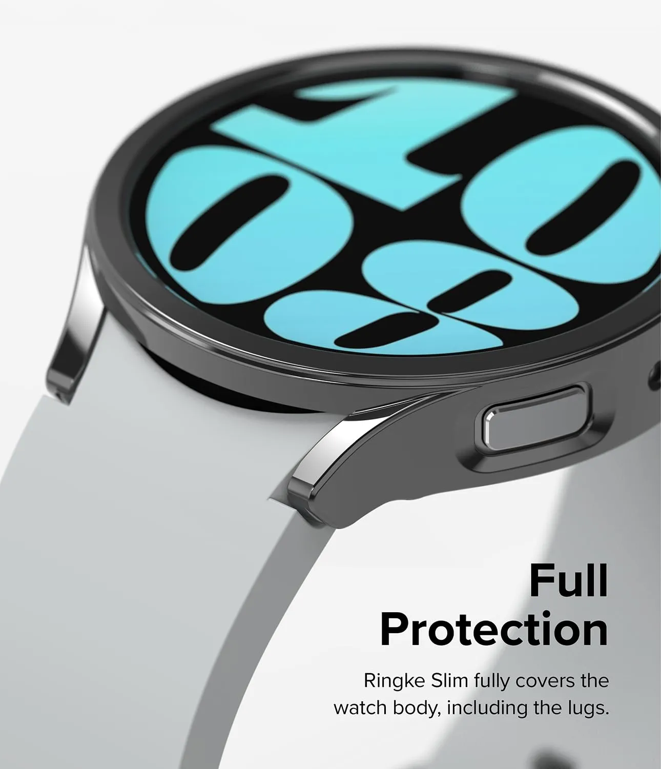 Samsung Galaxy Watch 6 44mm Case| Slim Series | Clear   Dark Chrome