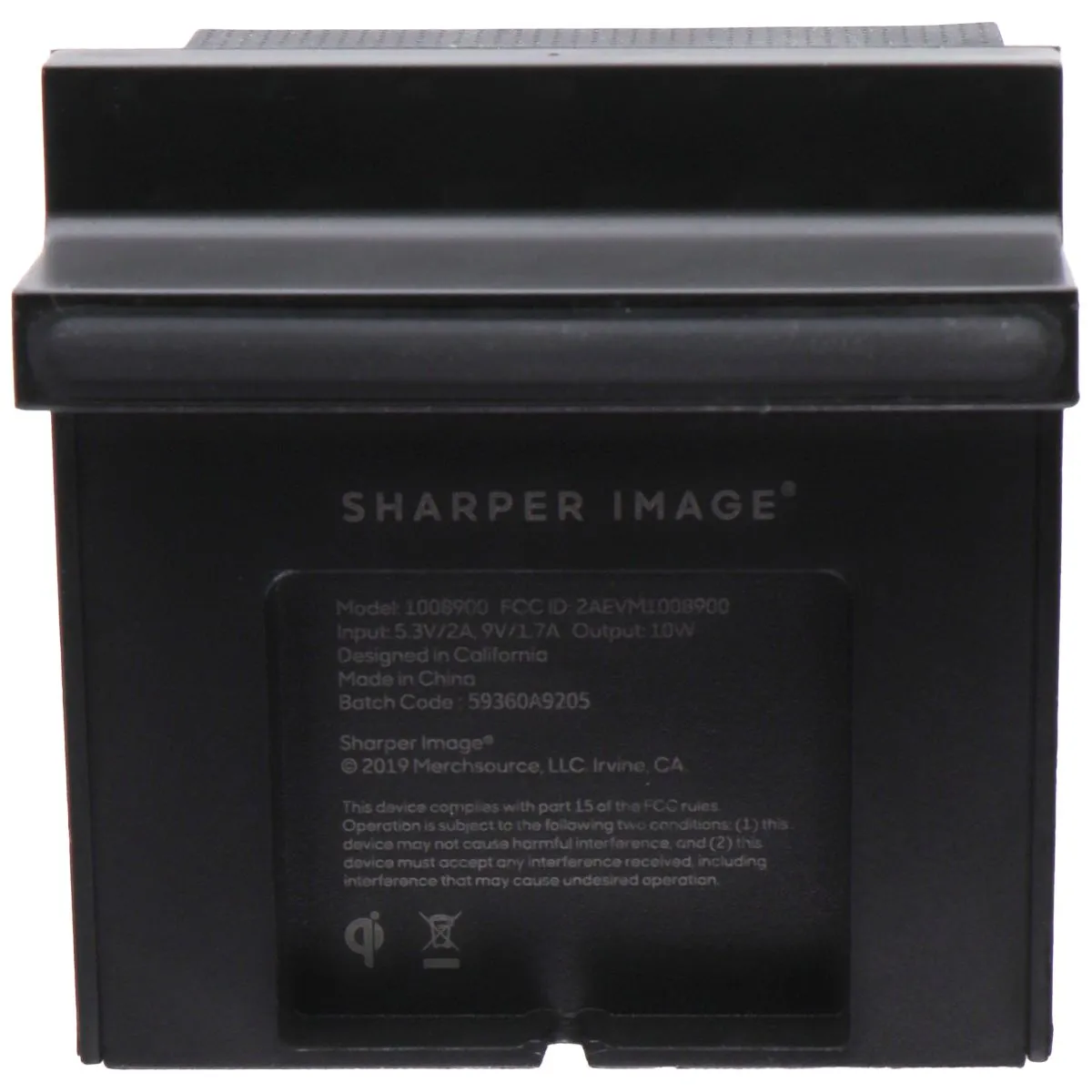 Sharper Image Qi Wireless Charging Dock 10W (1008900) - Black