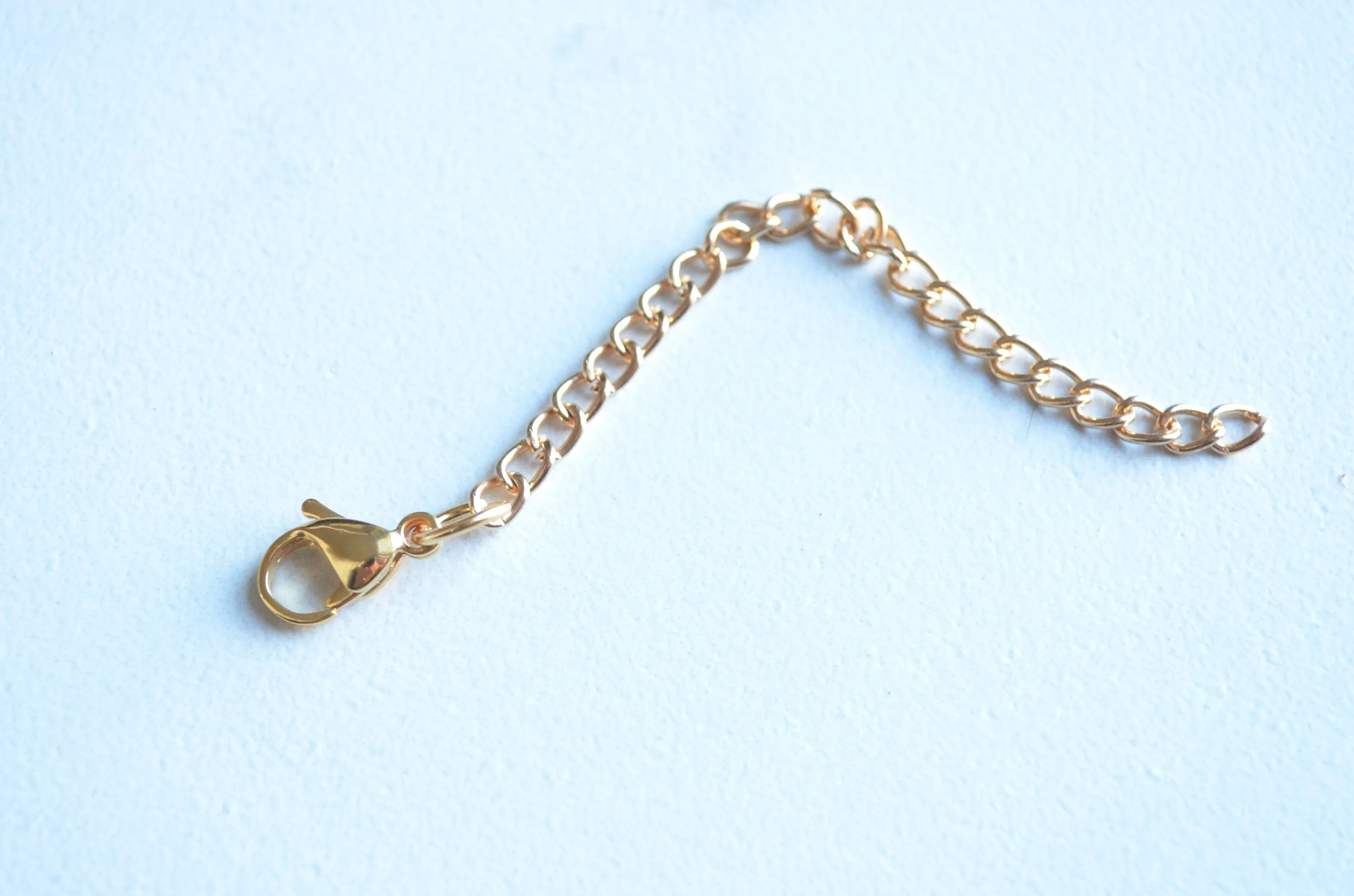 Silver Gold Extender Chain, Necklace Lengthener, Necklace Extender, Lobster Claw Clasp Extension