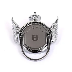 Silver Magnet Crown Wings Ring Phone Holder