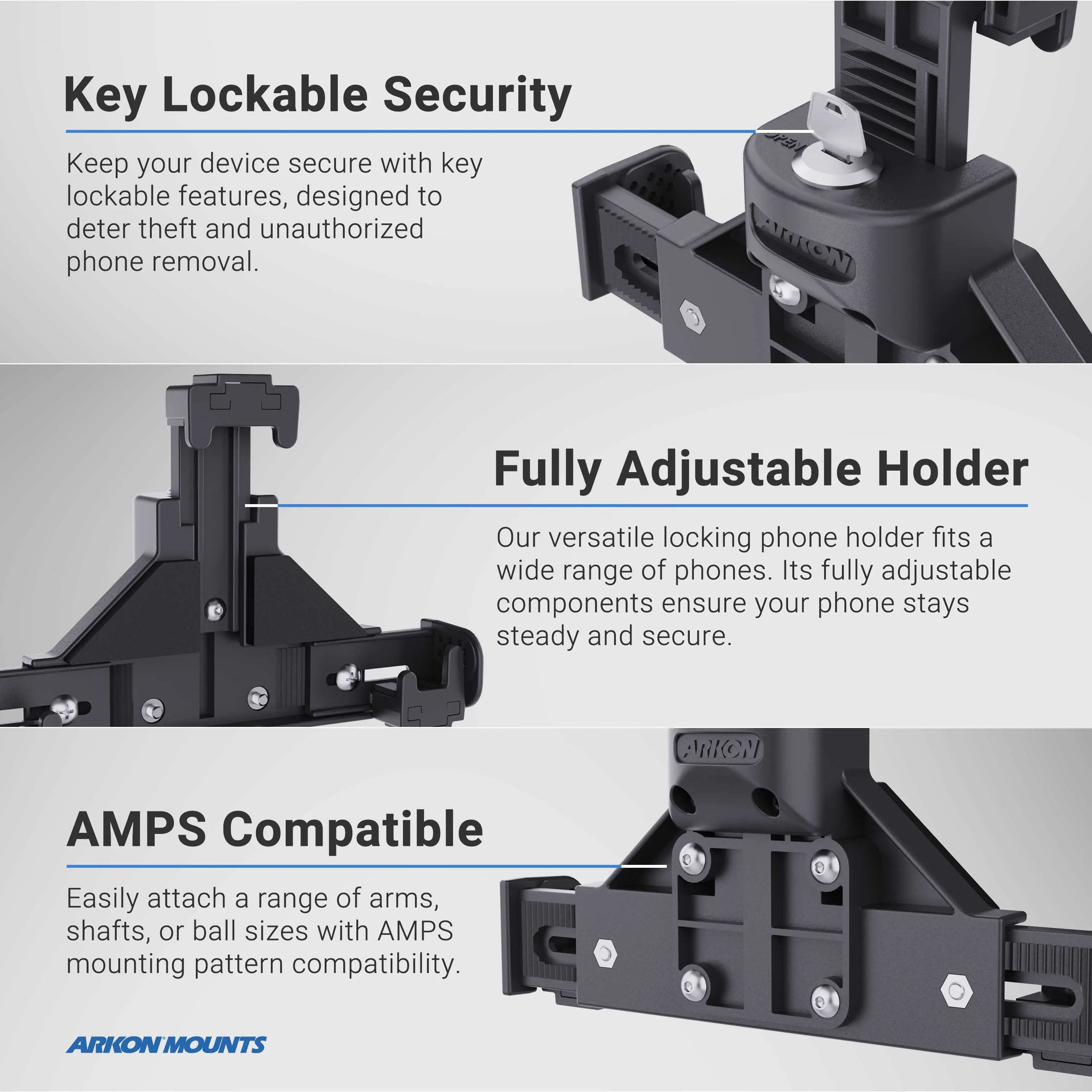 SkyHold™ Windshield Locking Phone Mount