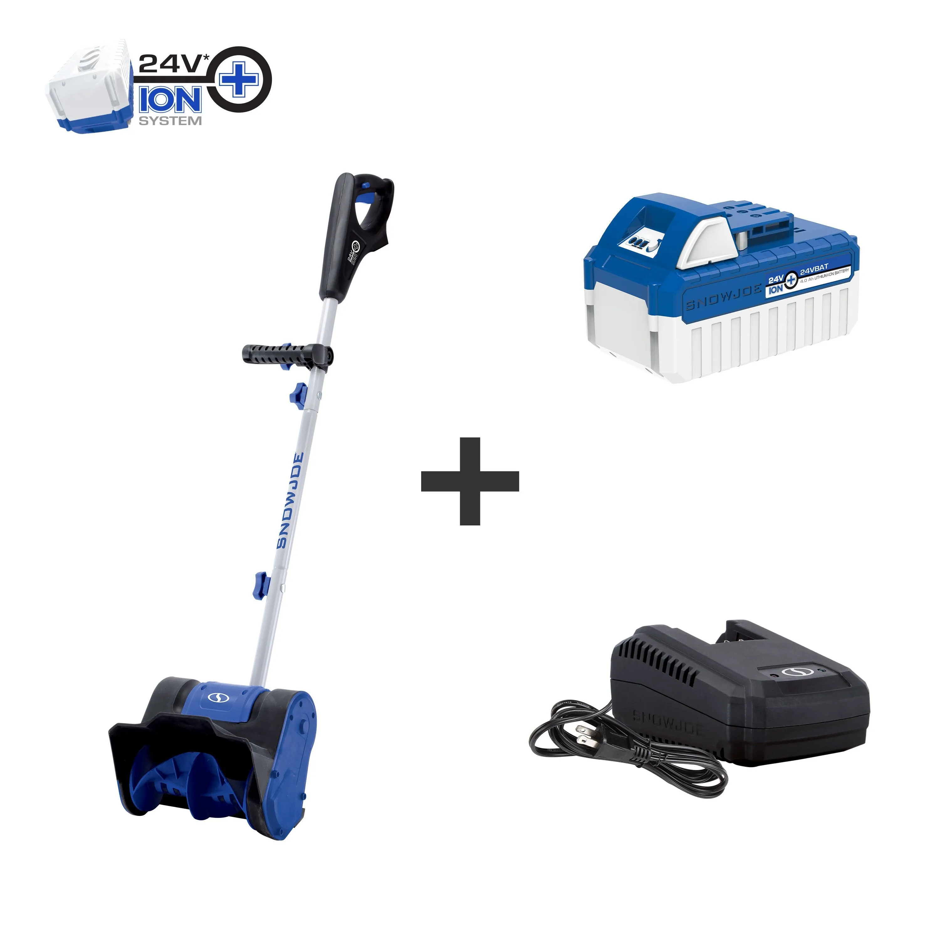 Snow Joe 24V-SS10 24-Volt iON  Cordless Snow Shovel Kit | 10-Inch | W/ 4.0-Ah Battery and Charger