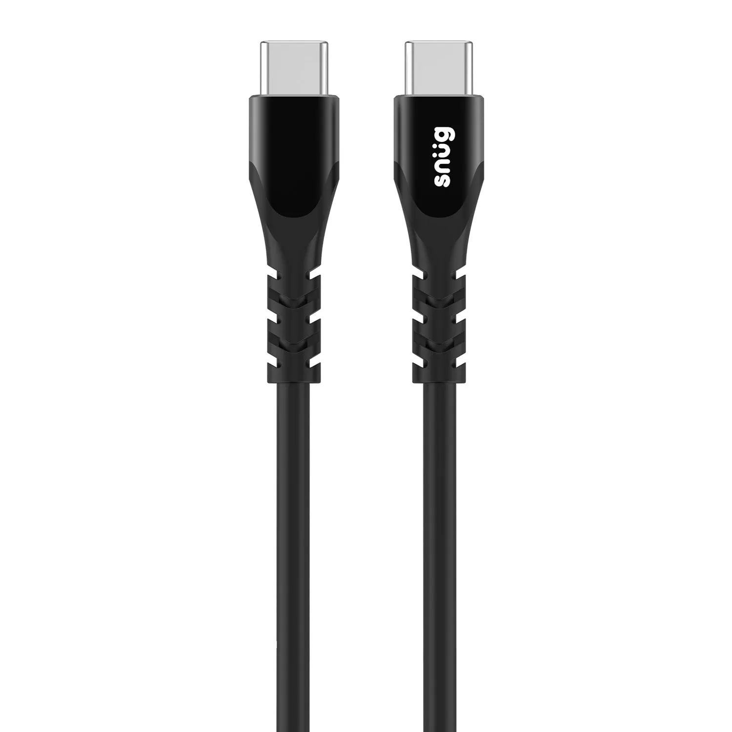 Snug Type-C To Type-C Silicone Cable - 1.2 Meter - Black (SNPW-CABSLTY-BK)