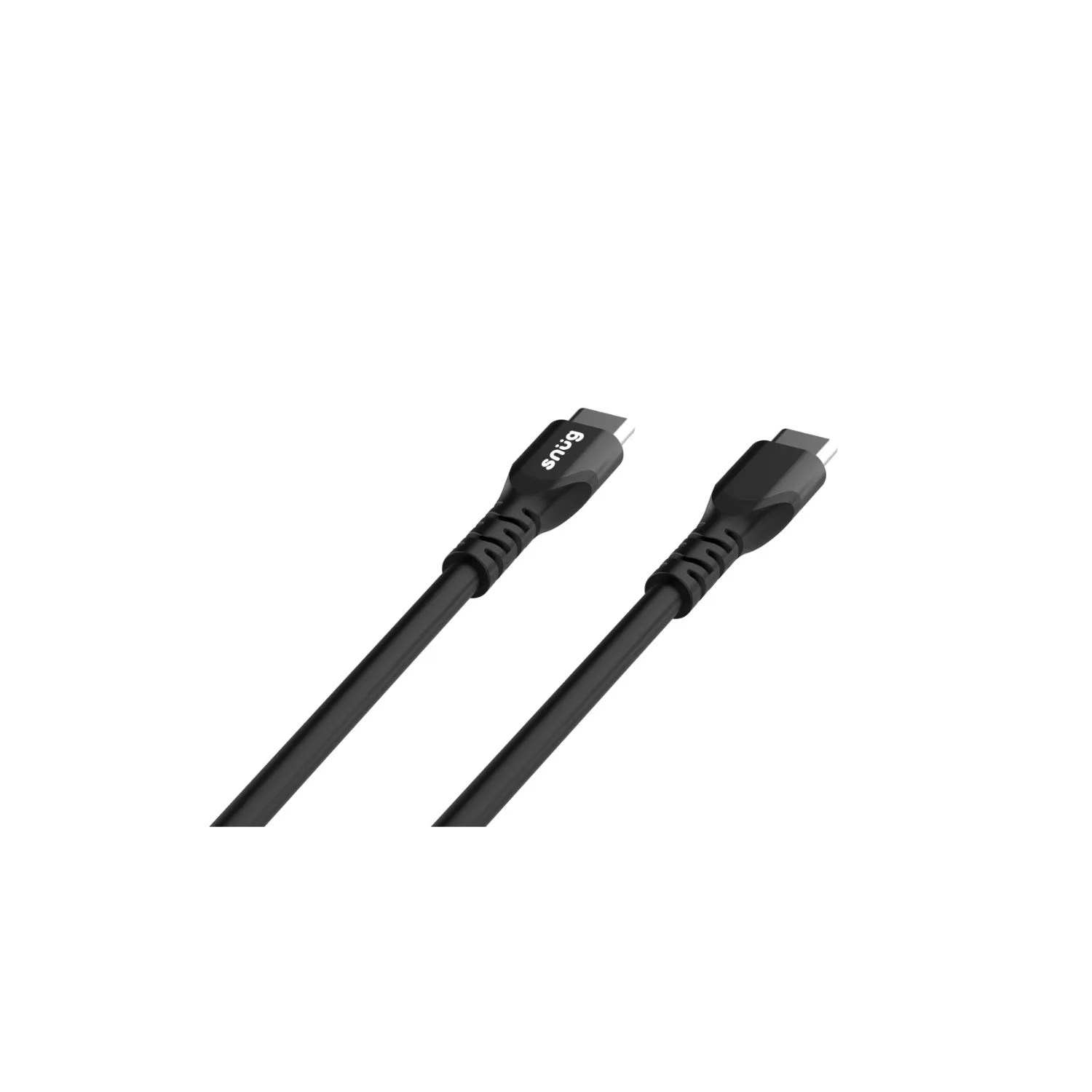 Snug Type-C To Type-C Silicone Cable - 1.2 Meter - Black (SNPW-CABSLTY-BK)