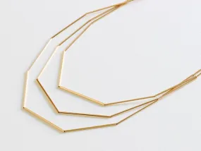 Sophia Tubes Strand Necklace - Gold