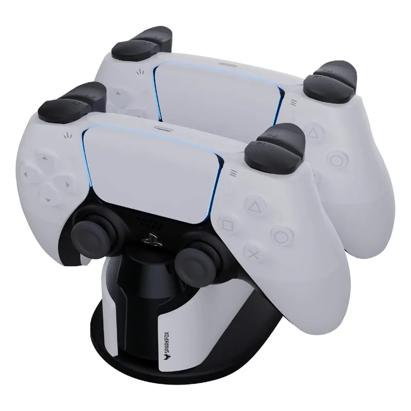 Sparkfox Playstation 5 Design Dual Charging Dock - White/Black