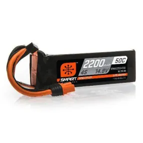 Spektrum 2200mAh 4S 14.8V 50C Smart LiPo Battery; IC3 SPMX22004S50