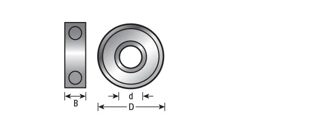 Steel Ball Bearing Guide | 7⁄8 Overall Dia x 3⁄8 Inner Dia x 7mm Height | 47741 | 738685477410