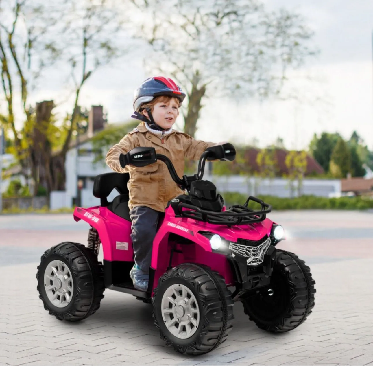 Super Cool Fun 12V Kids Ride On Car Atv 1 Seater | 4 Wheeler | MP3 | LED Lights | Ages 3-8