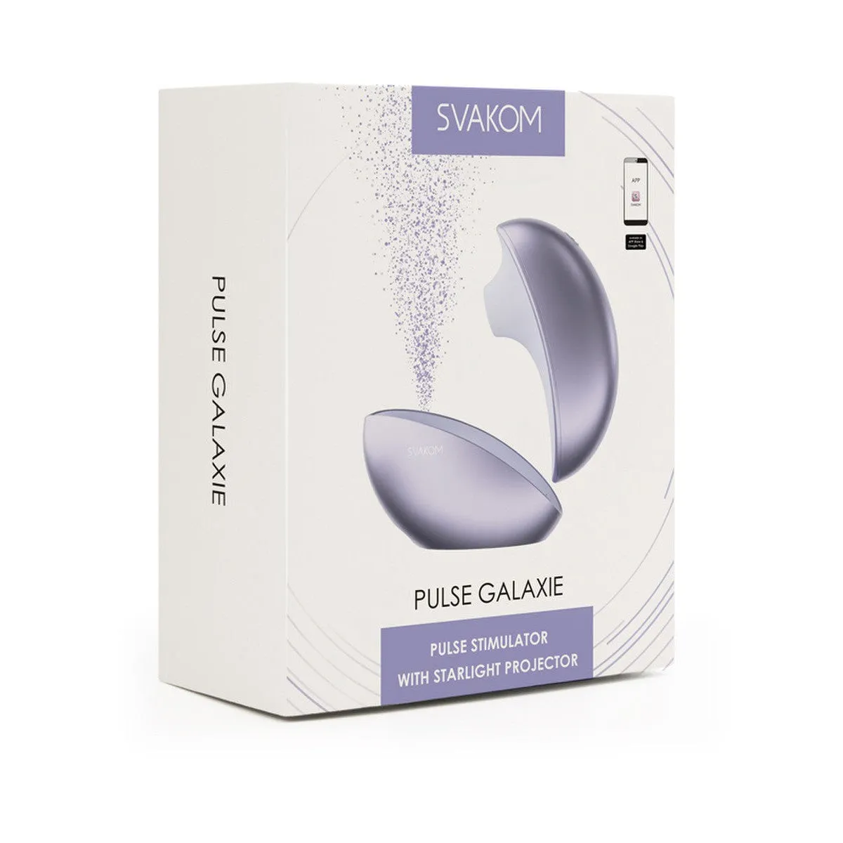 SVAKOM Pulse Galaxie Clitoral Stimulator with Starlight Projector - Lilac (App Controlled)