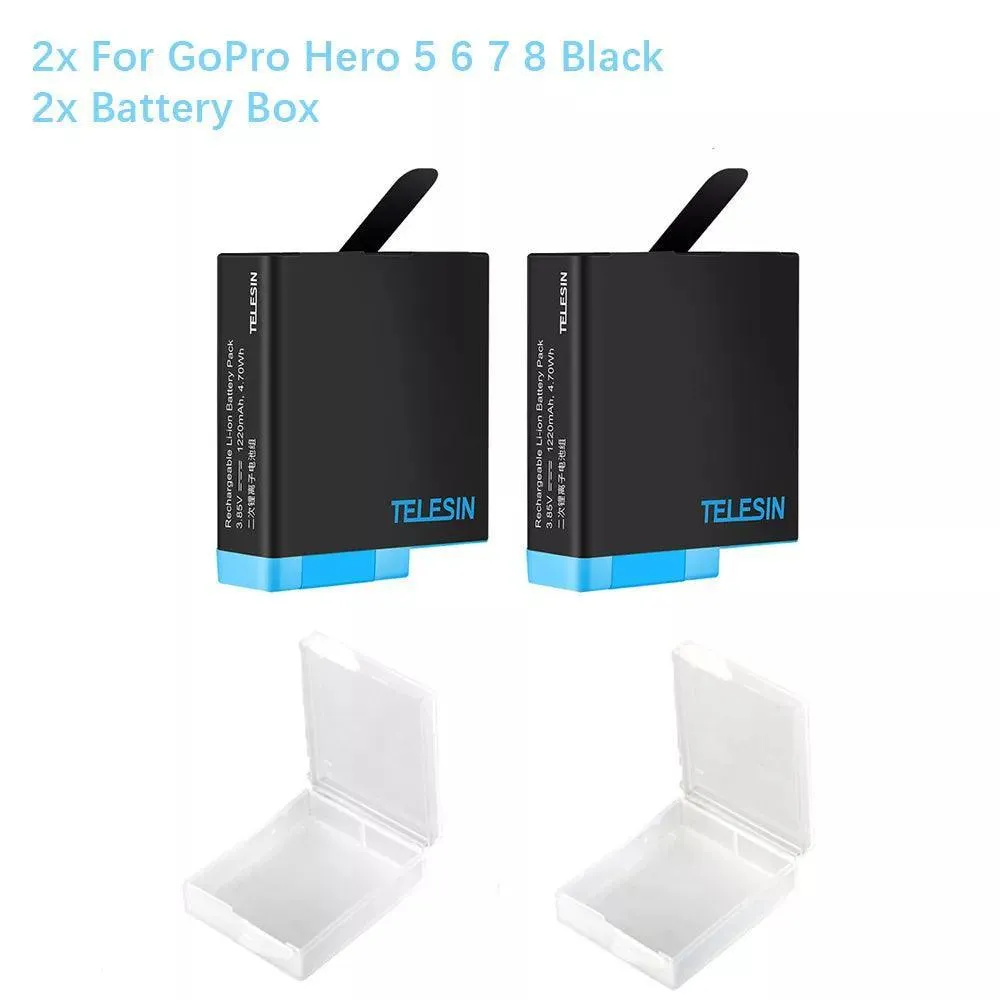 TELESIN Triple Battery Pack & LED Charger for GoPro: Ultimate High-Speed Charging Solution