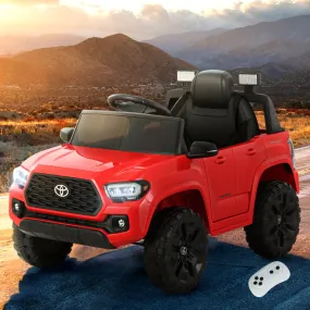 Toyota Ride On Car Kids Electric Toy Cars Tacoma Off Road Jeep 12V Battery - Red