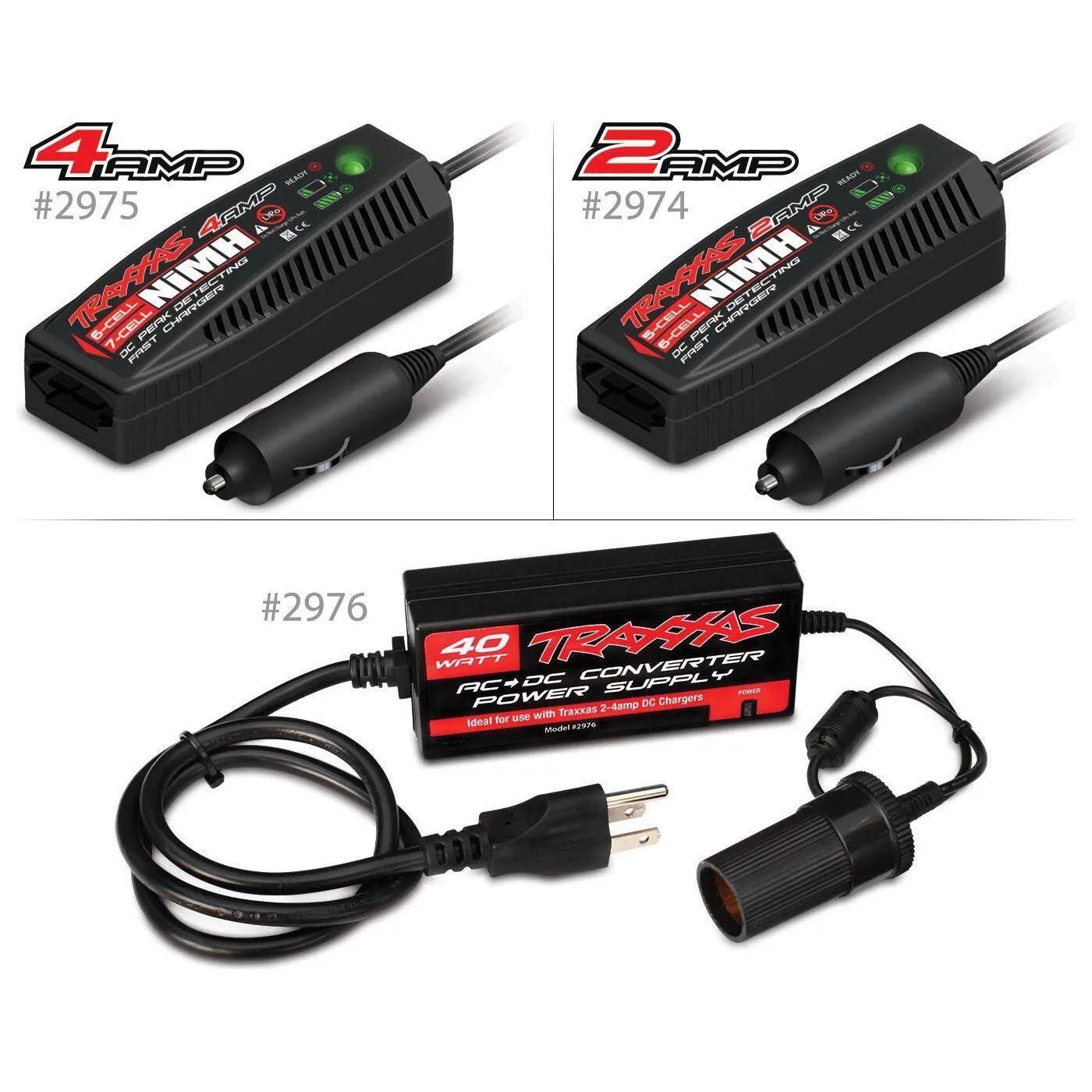 TRAXXAS 2974: Charger, DC, 2 amp (5 - 7 cell, 6.0 - 8.4 volt, NiMH)