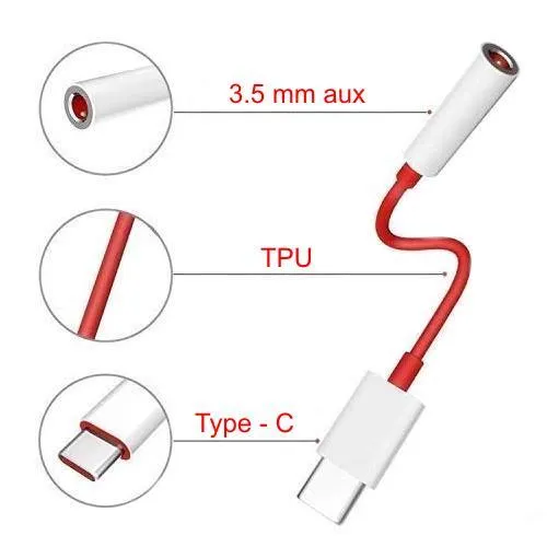 Type C to 3.5 mm Jack Audio Connector, Noise Cancelling Headphones Jack Converter Audio Adapter