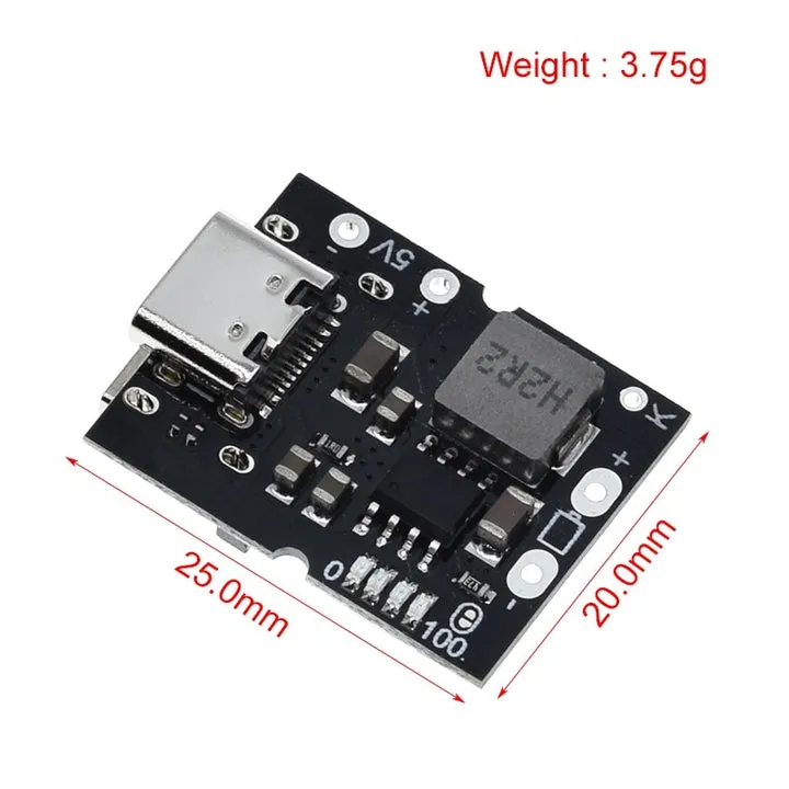 Type-C USB 5V 2A Battery Power Bank Charging Discharging Boost Module