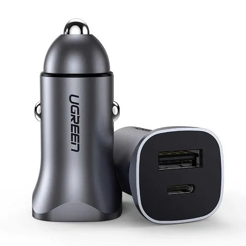 UGREEN PD 30W   SCP 22.5W USB C / USB A Universal Fast Charging Car Charger for Powered Car Accessories, Electronics, Laptop, Mobile Phone / Smartphones, Tablet, Gadgets | 40858