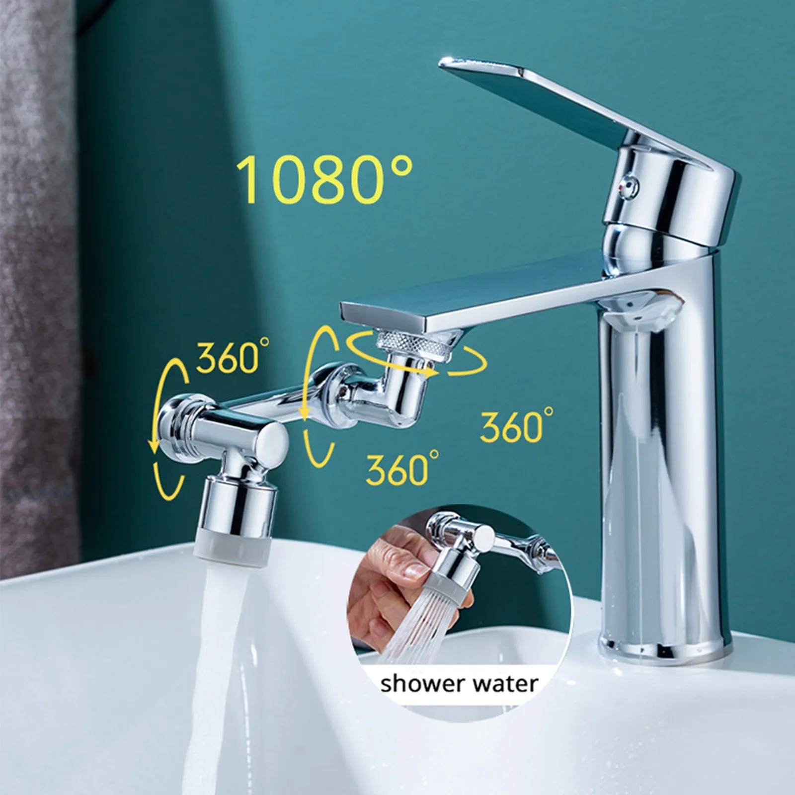 Universal 1080 Multifunction Swivel Faucet Aerator Faucet Extender