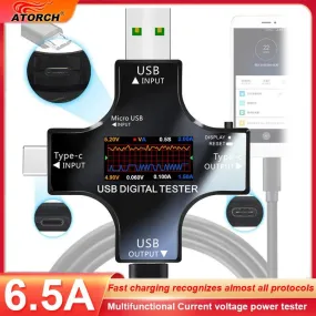 USB Type-C Digital Voltmeter Ammeter Power Bank Charger Tester