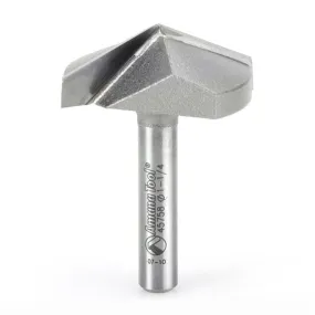 V Groove Router Bit | 130°x 1 1⁄4 Dia x 31⁄64 x 1⁄4" Shank | 45758 | 738685757581