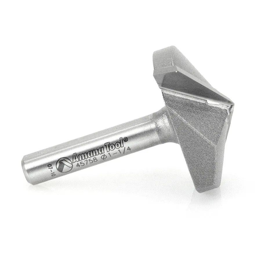 V Groove Router Bit | 130°x 1 1⁄4 Dia x 31⁄64 x 1⁄4" Shank | 45758 | 738685757581