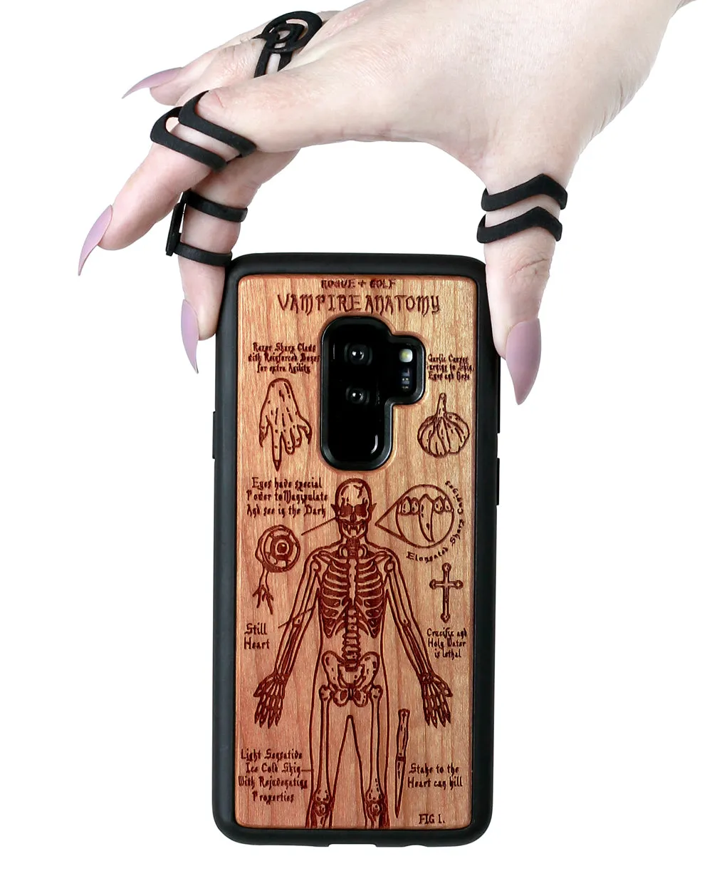 Vampire Anatomy - Engraved Cherry Wood Phone Case