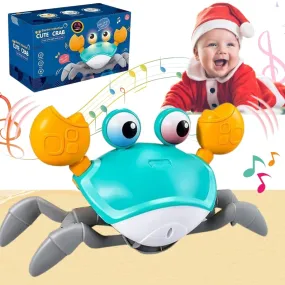 VEBETO Crawling Crab Toys | 1 Year Extended Warranty | Interactive Musical Toy | Automatically Avoid Obstacles | USB Rechargeable | Fun Moving Toy for Kids | Educational Toy | Great Gift for Kids