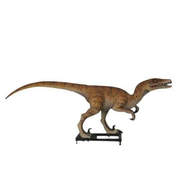 Velociraptor Dinosaur On Base Life Size Statue