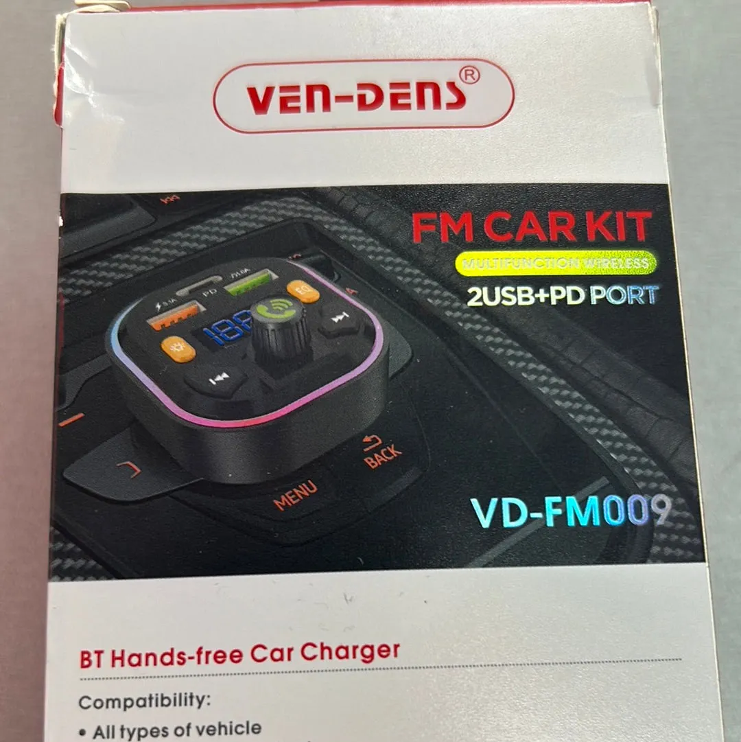 VEN-DENS FM Car Kit   3 Power Adapters