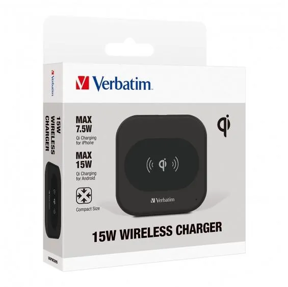 Verbatim Essentials Wireless Charger 15W - Black