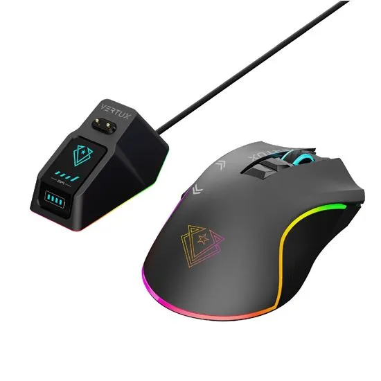 Vertux QuickAction 7 Button Wireless Gaming Mouse & Charging Dock