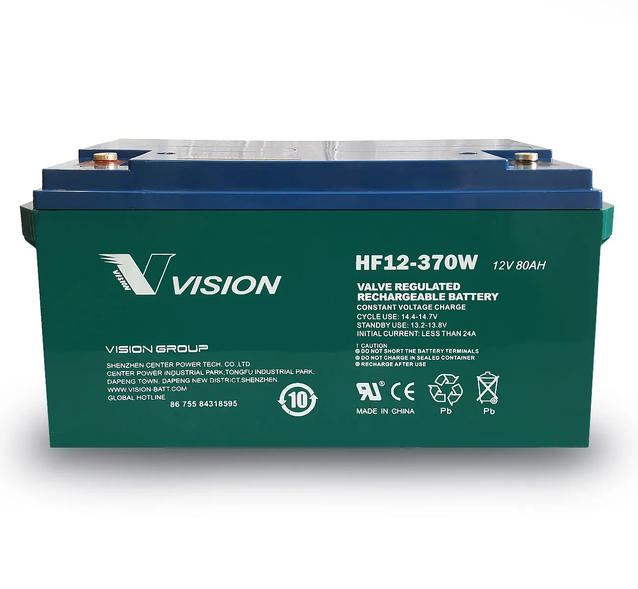 Vision - HF12-370 - HIGH RATE 10 YR BATTERY 12V HF12370