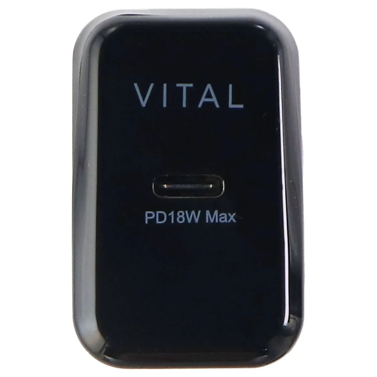 Vital (USB-C) PowerDelivery Wall Charger 18W Fast Charge - Black