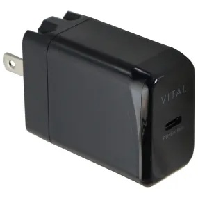 Vital (USB-C) PowerDelivery Wall Charger 18W Fast Charge - Black